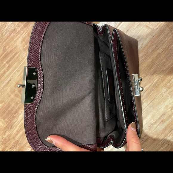 Coach Burgundy Top Handle Purse - Picture 6 of 10